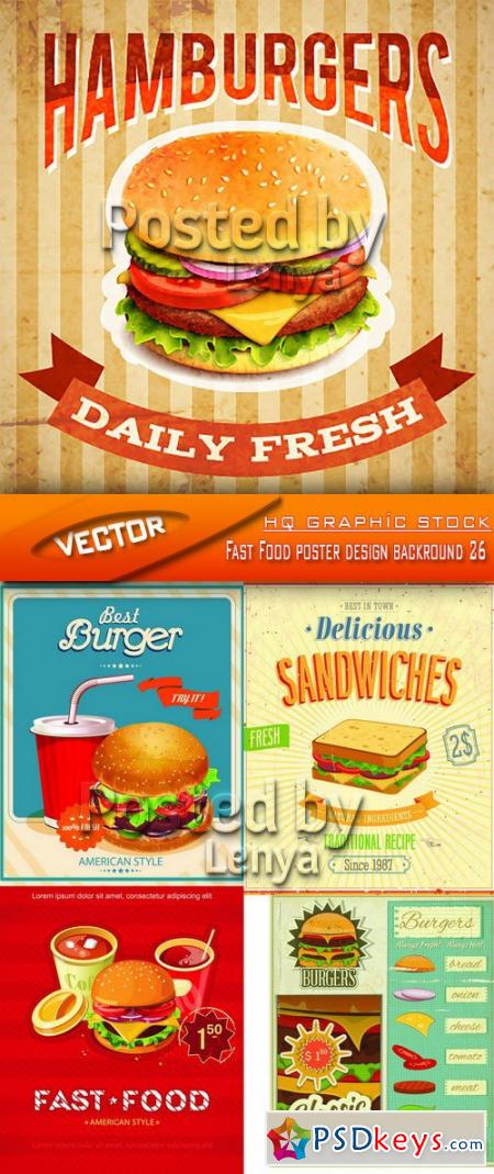 Stock Vector - Fast Food poster design backround 26