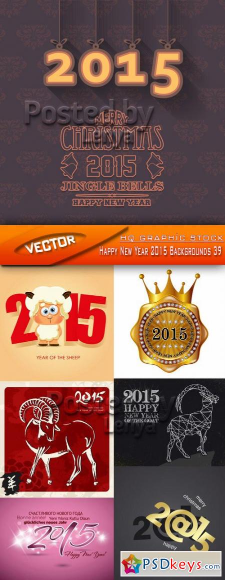 Stock Vector - Happy New Year 2015 Backgrounds 39