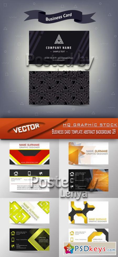 Stock Vector - Business card template abstract background 29