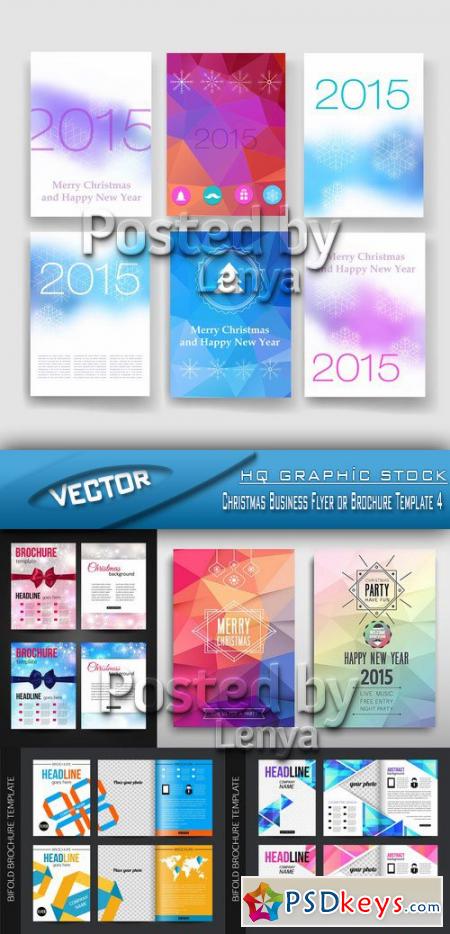 Stock Vector - Christmas Business Flyer or Brochure Template 4