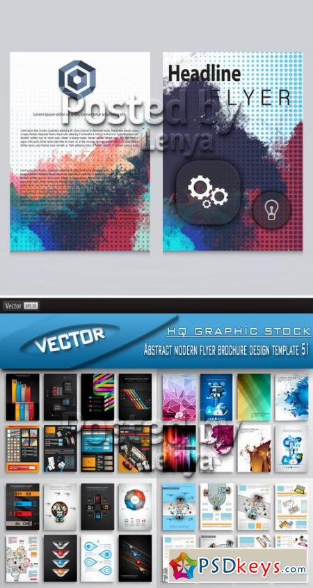 Stock Vector - Abstract modern flyer brochure design template 51