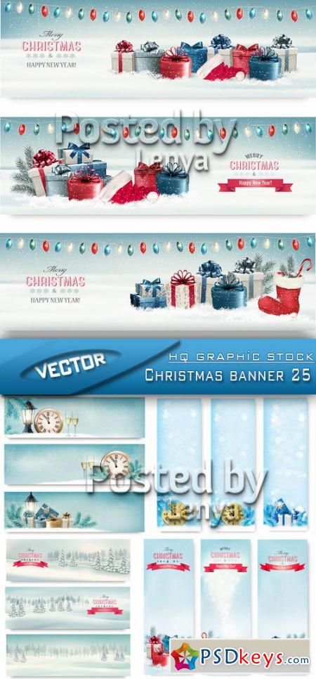 Stock Vector - Christmas banner 25