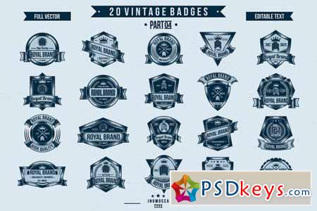 2O Vintage Badges 04 (EDITABLE TEXT) 22137