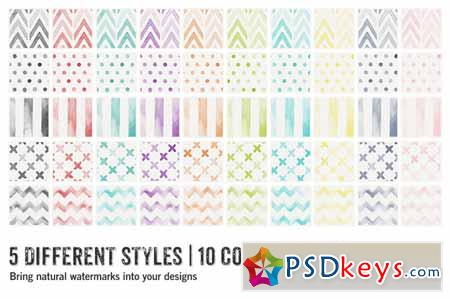 55 Watercolor Patterns 14570