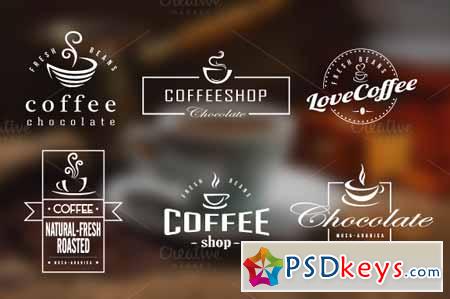 Coffee Retro Badges, Labels & Logos 47488