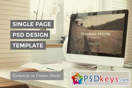 One Page PSD Template Design 104595