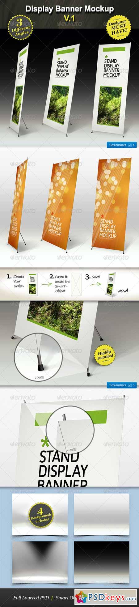 Stand Display Mockup - Roll-up Smart Template 168028