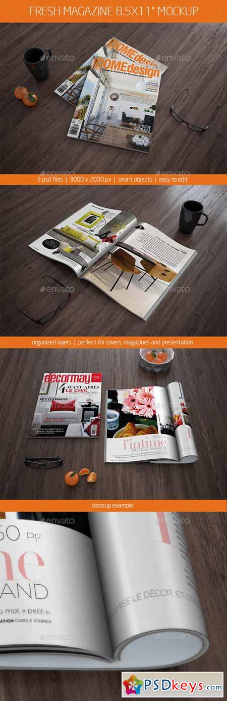 Fresh Magazine Mockup 8.5x11 9909577