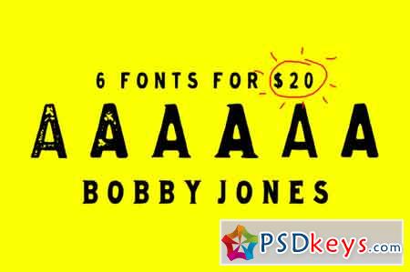 Bobby Jones Font Bundle 129103