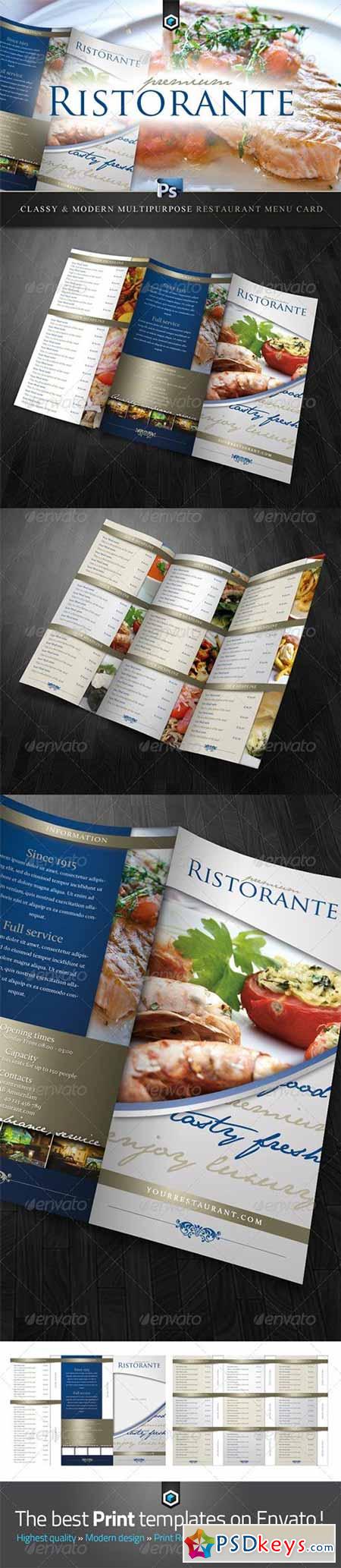RW Classy Restaurant Menu Card Template 2201806