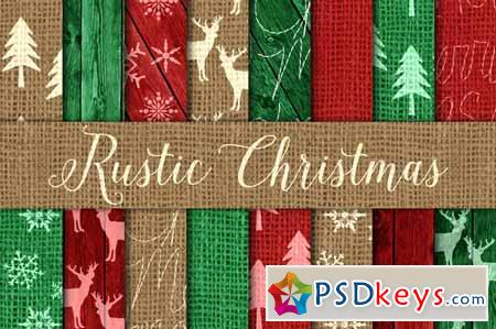 Rustic Christmas Digital Paper 116617