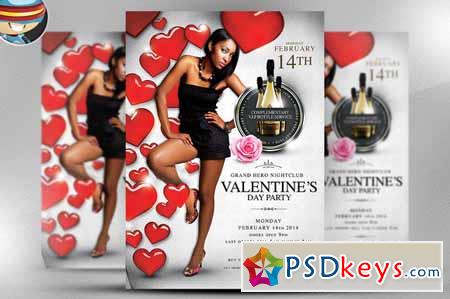 Valentine's Day Party Flyer Template 20047