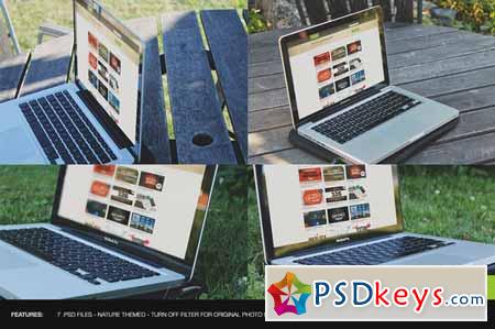 7 Photorealistic MacBook Pro Mockups 57116