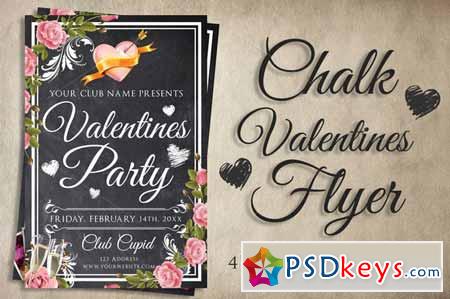 Chalk Valentines Flyer 144373