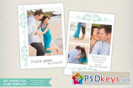 5x7 Thank You Card Template 149399