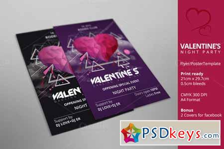 Valentine's day party poster flyer 149723