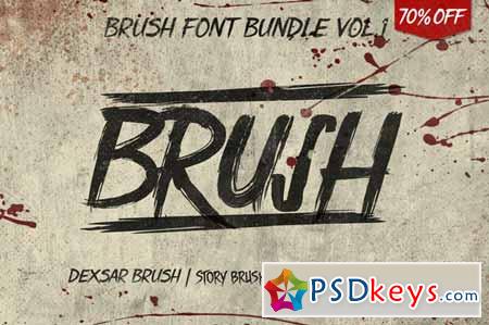 Brush Font Bundle 70% Off 27861