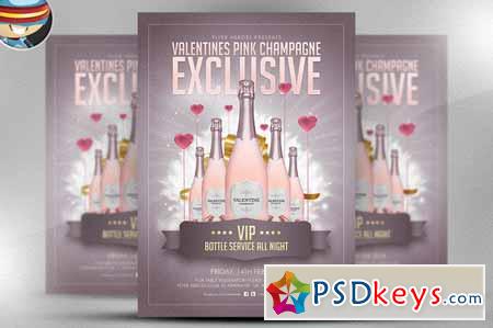 Valentine's Pink Champagne PSD 21240