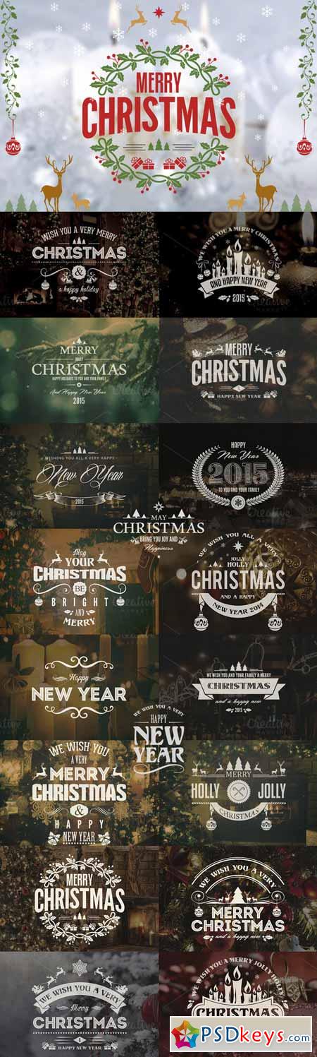 Christmas New Year Badges & Labels 103859