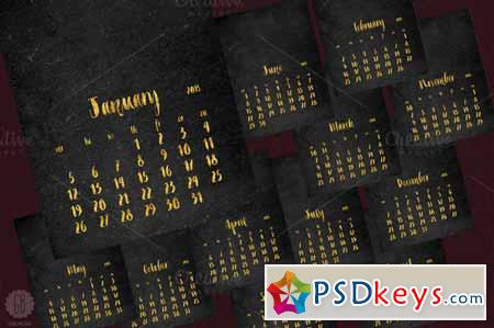 2015 calendar, glitter chalkboard 124004