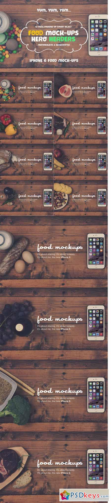 Food Hero Headers iPhone 6 Mock-ups 84552