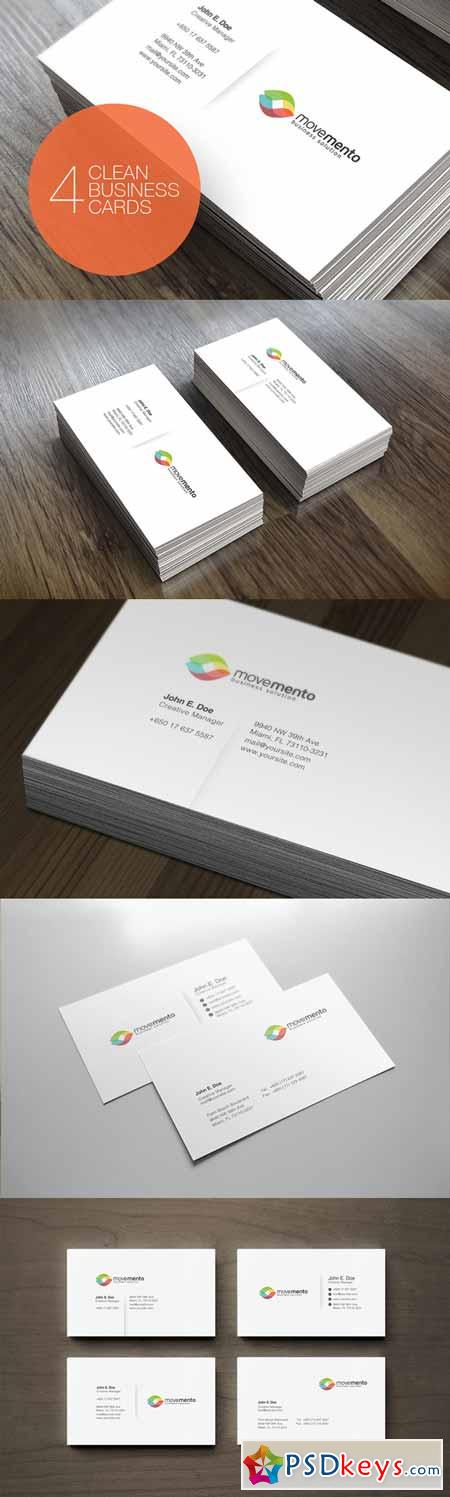 4 Clean Business Cards 93074