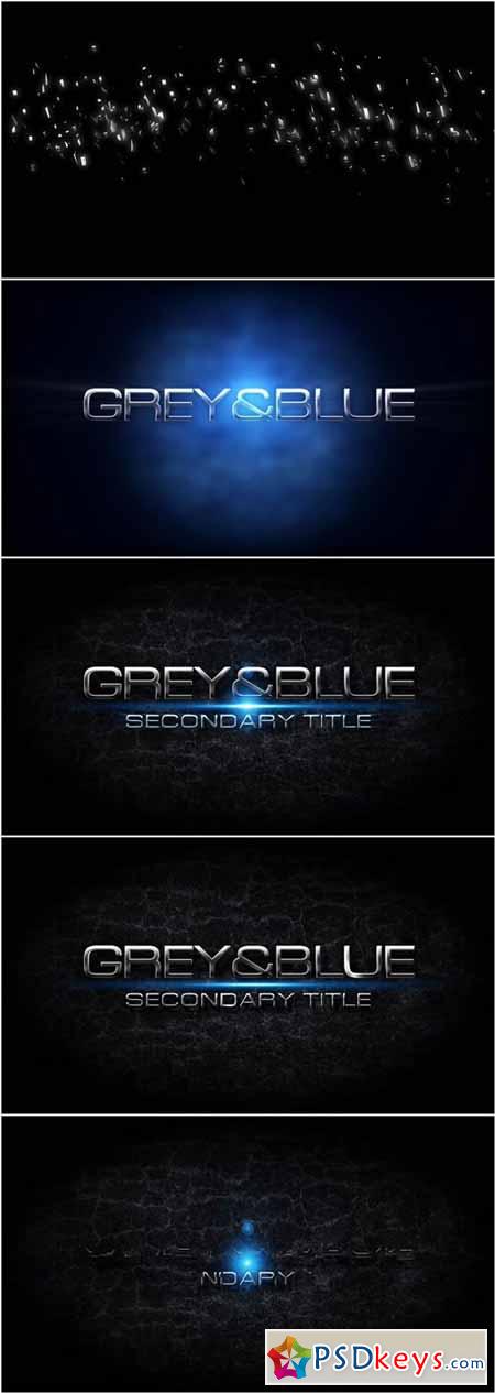 Grey&blue Intro After Effects Project