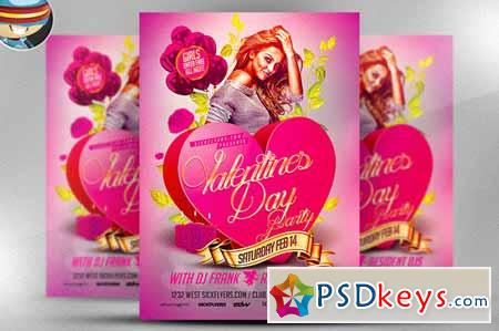 Pink VDAY Flyer Template 150512