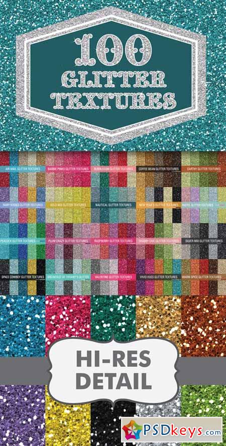 100 Hi Res Glitter Textures Bundle 81623