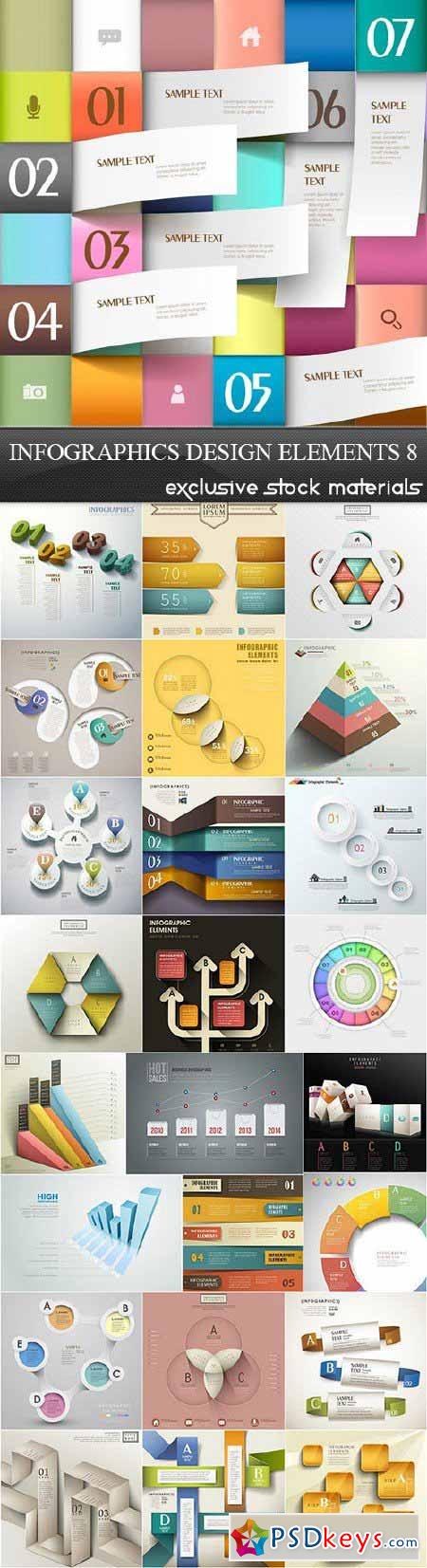 Infographics Design Elements 8, 25xEPS