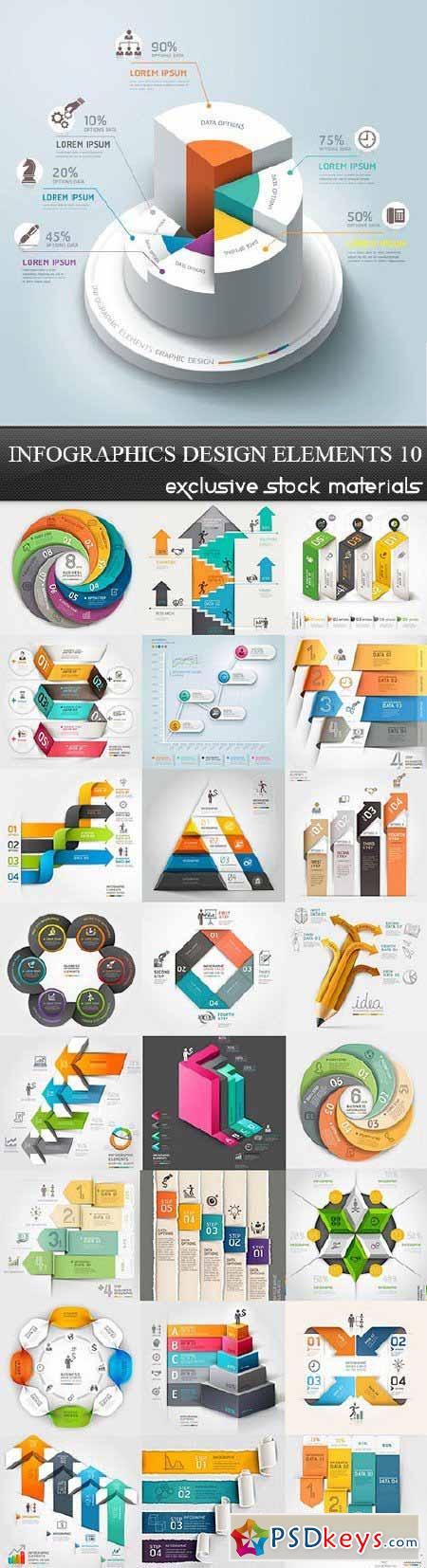 Infographics Design Elements 10, 25xEPS