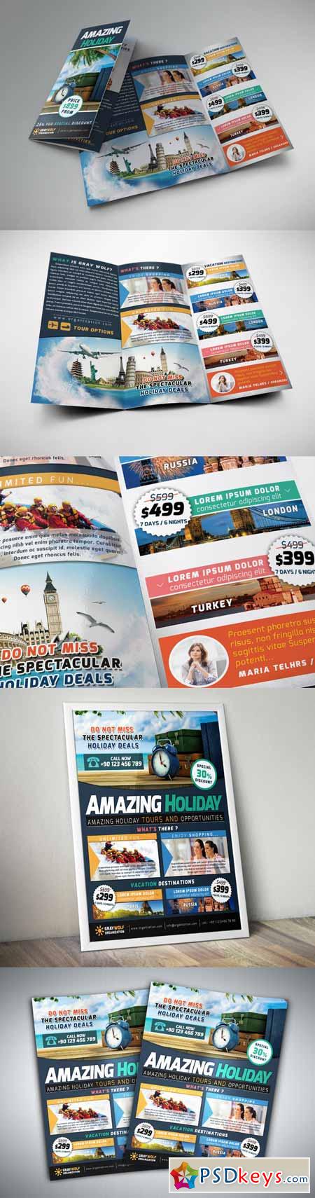 Travel & Tour Trifold Brochure and F 157948