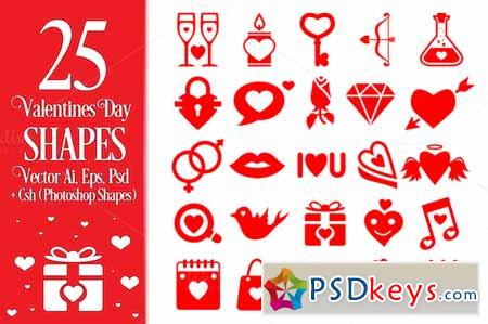 Valentines Day Vector Shapes 155419