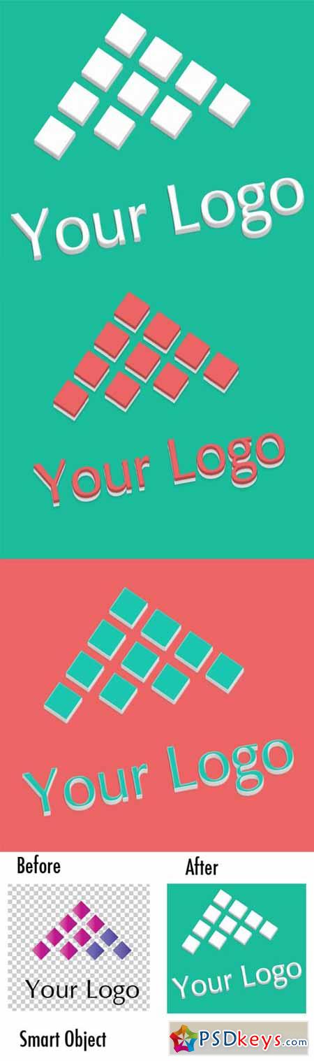 Logo Mock-ups Flat Design Style 6331