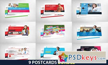 9 Corporate Business Postcard Bundle 157625