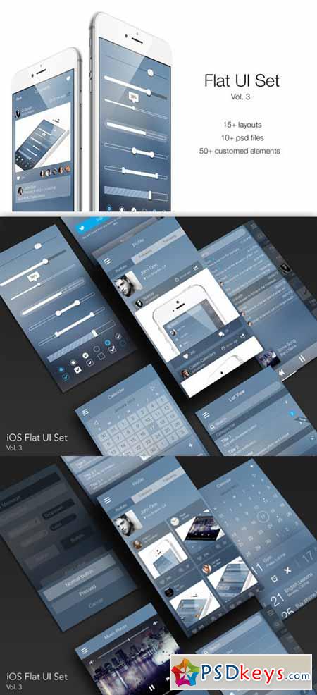 iOS Flat UI Set Vol. 3 87584