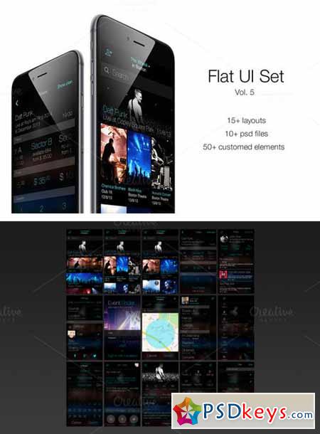 iOS Flat UI Set Vol. 5 87590