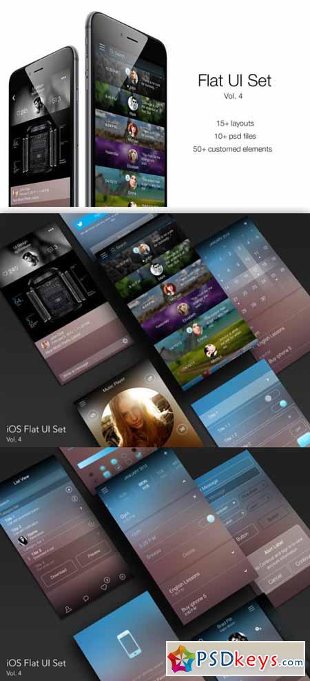 iOS Flat UI Set Vol. 4 87587