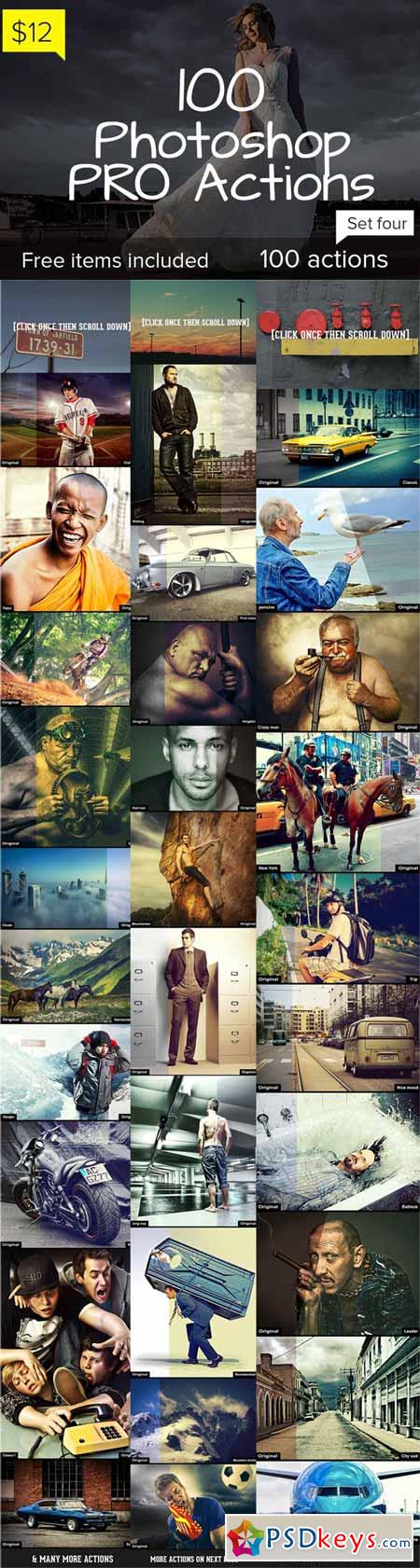 100 Photoshop Pro Actions - Set 4 131479