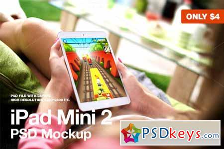 Home relax with iPad Mini 2 Mockup 166043