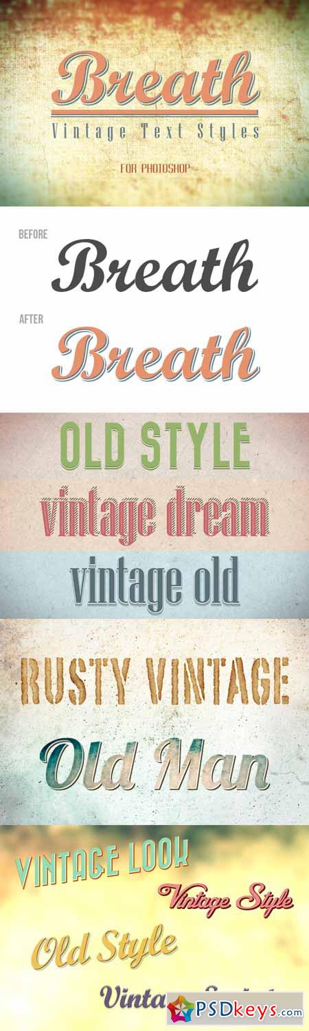 Breath - Vintage Text Styles 6593