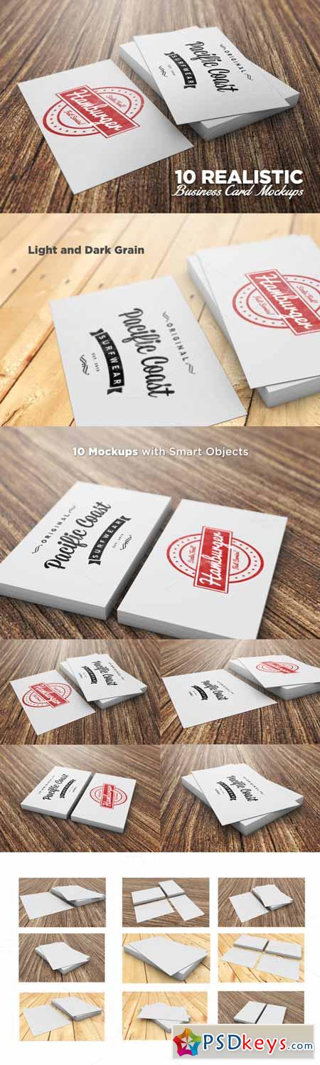 10 Realistic Business Card Mockups 26258