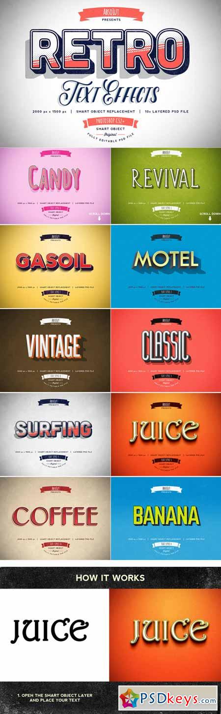 Retro Vintage Text Effects 167001