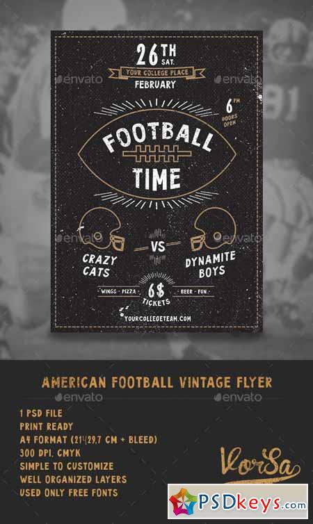 American Football Vintage Flyer 10186240
