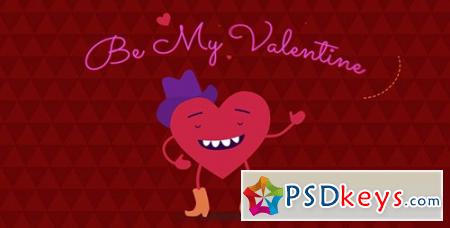 Be My Valentine Cartoon Greeting - After Effects Projects