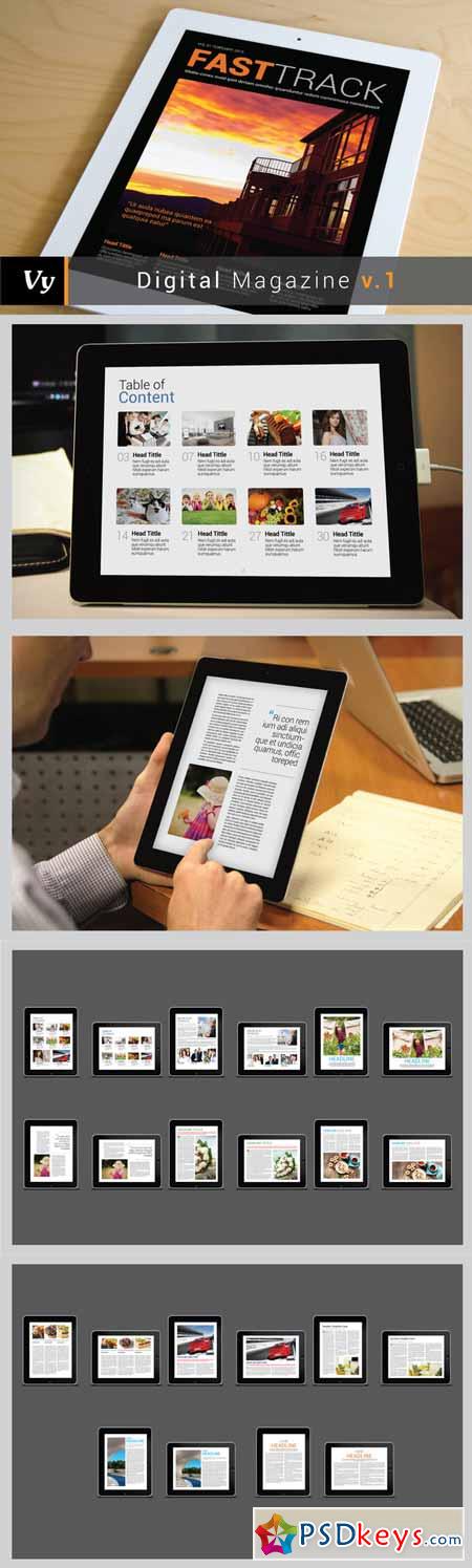 Digital Magazine Template vol. 01 153075