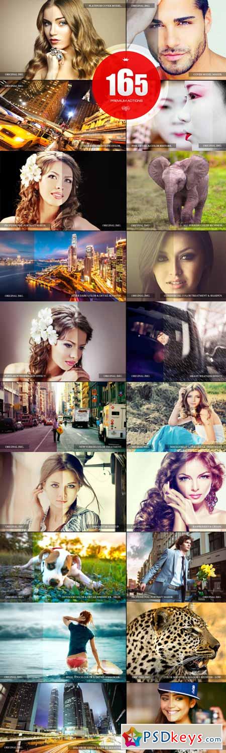 165 Premium Photoshop Actions 15150