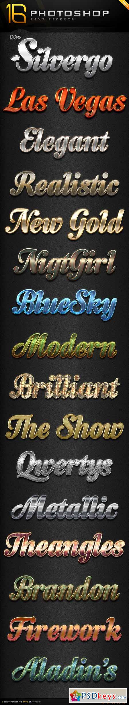 16 Photoshop Text Effect Styles GO.1 9810618