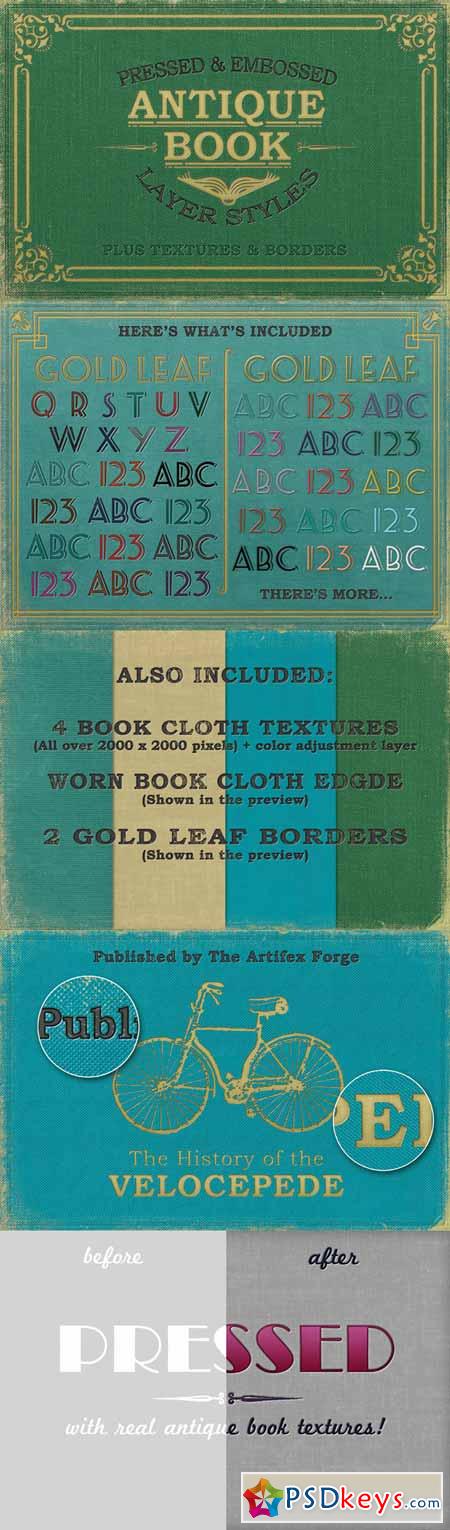 Pressed Antique Book Styles+ Backgrounds & Borders 9556920