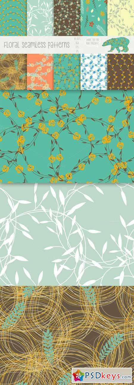 Floral seamless patterns 93979